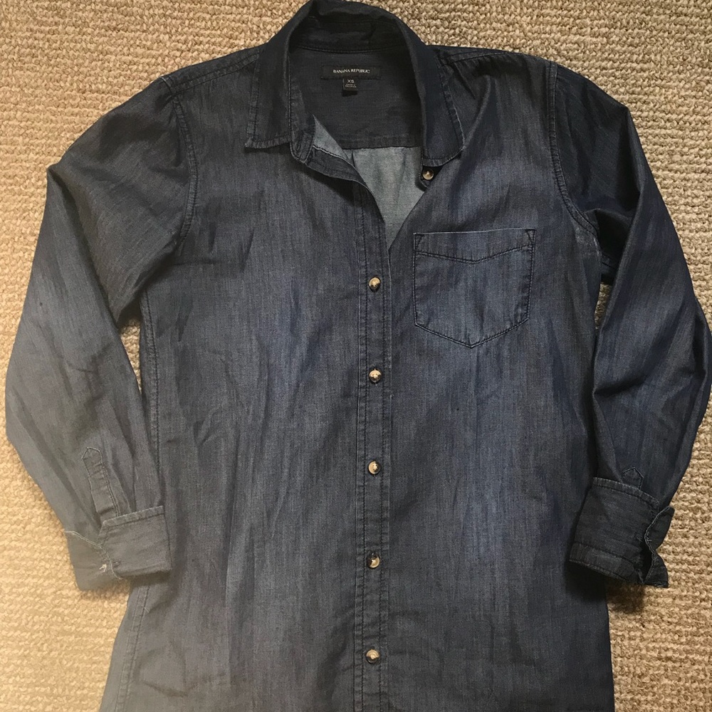 Denim button down